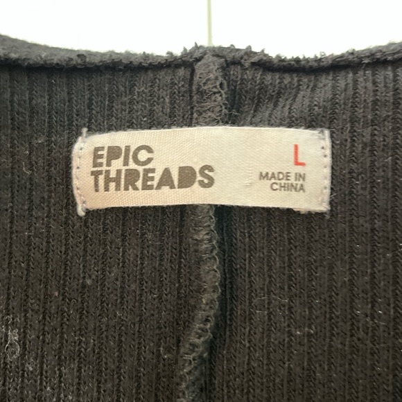Epic Threads Black Ribbed Vest - Picture 3 of 5